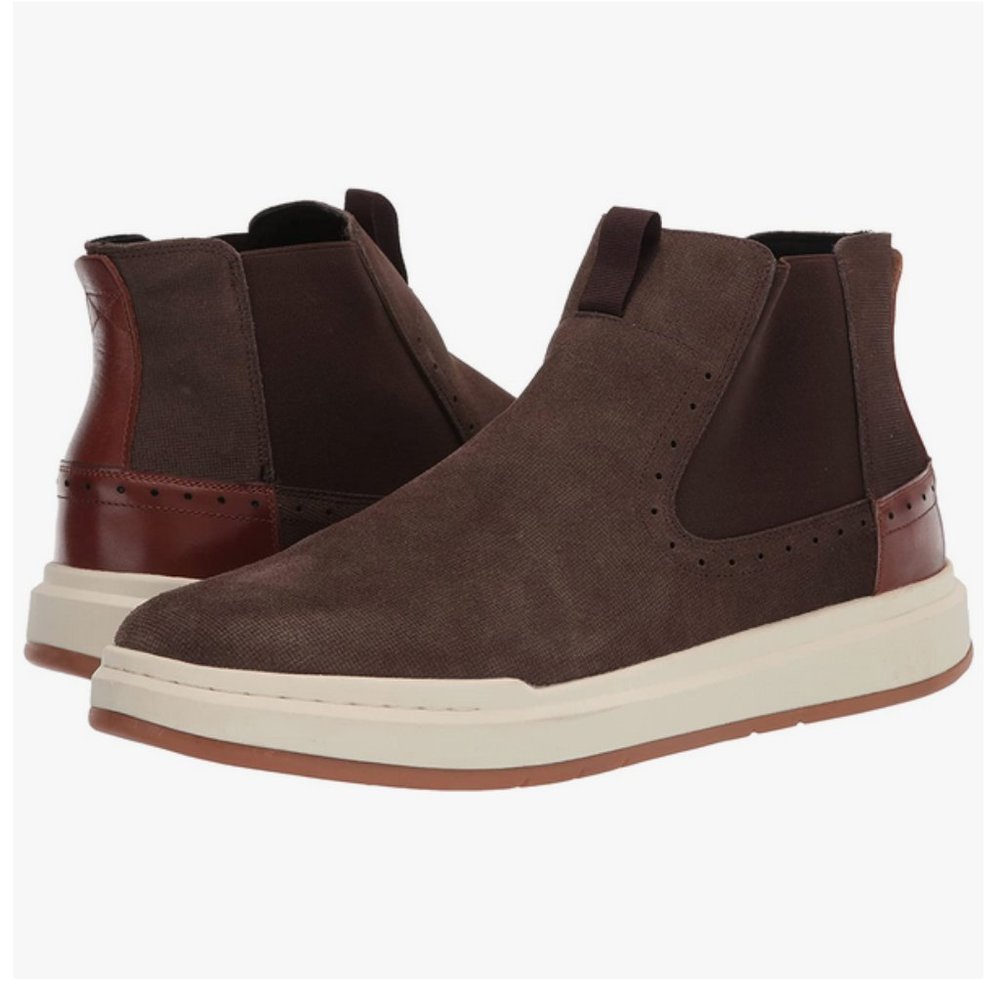 STACY ADAMS Men's Brown Suede Sneaker Shoes